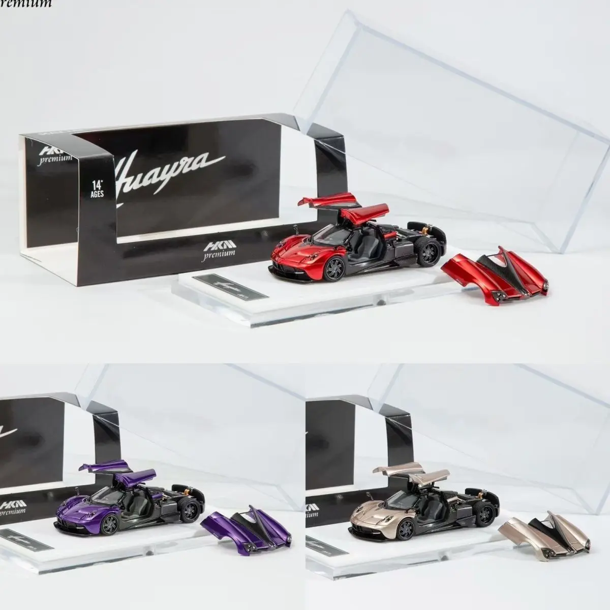 Модель автомобиля из сплава с открытой дверью Spot HKM Premium 1:64 Pagani Huayra