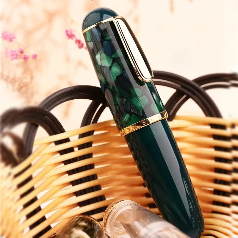 

Majohn Q1 Mini Wood/Acrylic Transparent Pocket-Size Eyedropper Fountain Pen Iridium EF/F/M Nib Portable Ink Pen Writing Gift Set