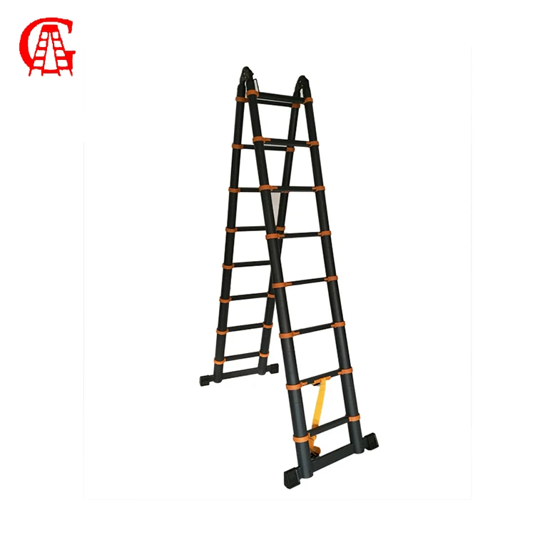 Factory Production 5 M New Style Aluminum Folding Extending Telescopic Ladder