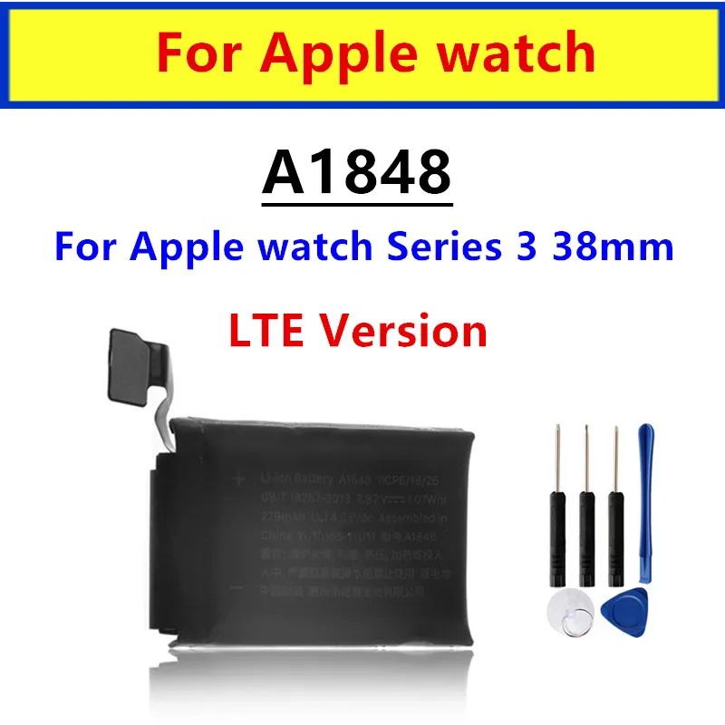 Battery A1847 A1875 A1848 A1850 For Apple Watch Series 3 GPS / LTE