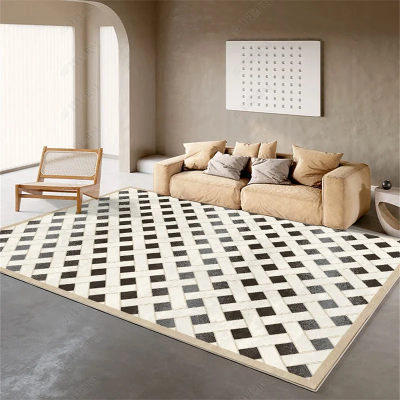 Nordic Light Luxury Living Room Decoration Carpet Home Bedroom Bedside Rug Large Area Mat Simple Study Cloakroom Non-slip Rugs