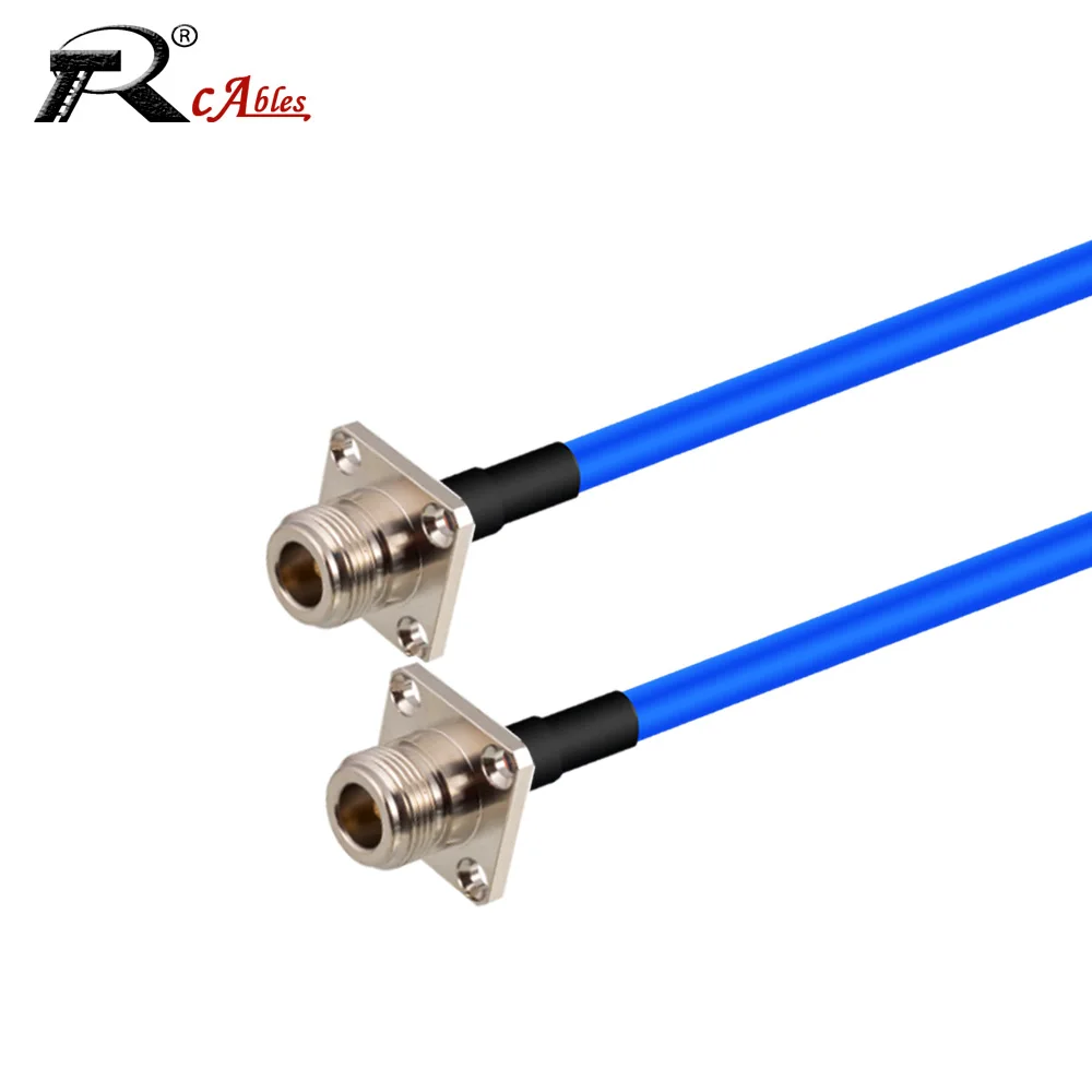 

4Hole Flange N Female to Waterproof N Female RF Adapter RG402 Semi Flexible Cable 50Ohm RF Coaxial Pigtail Extension Cord Jumper