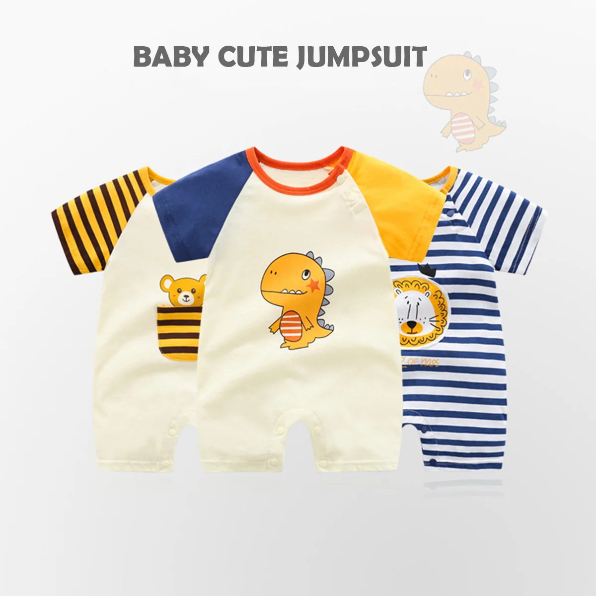 

Baby Boys Girls Short Sleeve One-Piece Romper Infant Jumpsuit Outfits Summer Clothes