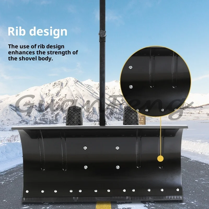 Wheeled snow plow Small snow shovel Manual unicycle snow removal tool