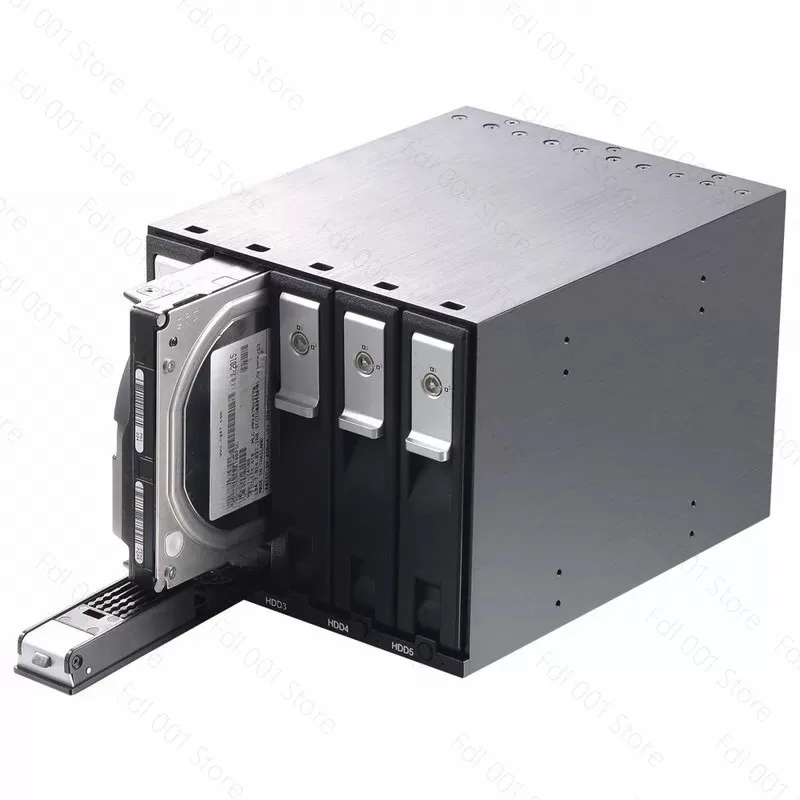 3.5-inch five-disc position, optical drive position, built-in hard disk box, hot swap, safety lock design, hard disk box.