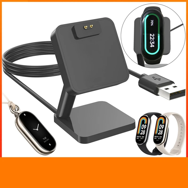 Soporte de carga para reloj inteligente Xiaomi Mi Band 8, cargador magnético, Cable de carga, accesorios de base, 1M