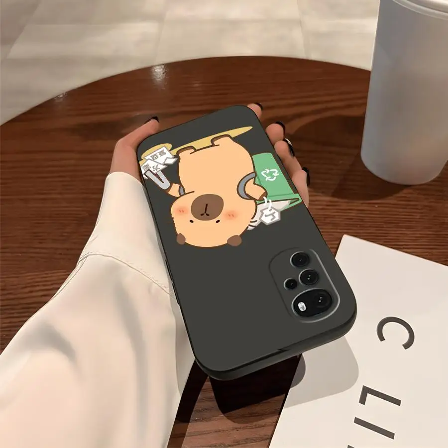 Custodia morbida per telefono posteriore per Moto S30 Pro X30 Pro Edge 20 30 Divertente capibara carino