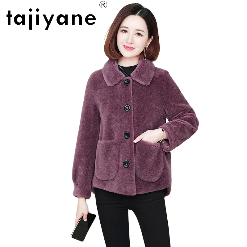 

TAJIYANE 100% Wool Coat Women Casual Short Sheep Shearing Jackets Premium Ladies Outerwears Winter Woman Clothes 2025 fourrure