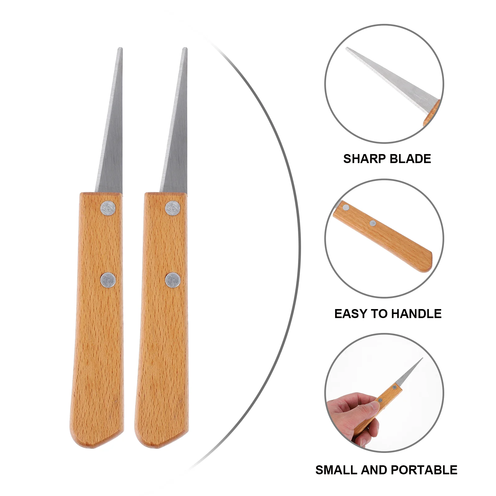 2 Pcs Engraving Patch Knife Tool Fettling Knives Pottery Wood for Office Clay Molding