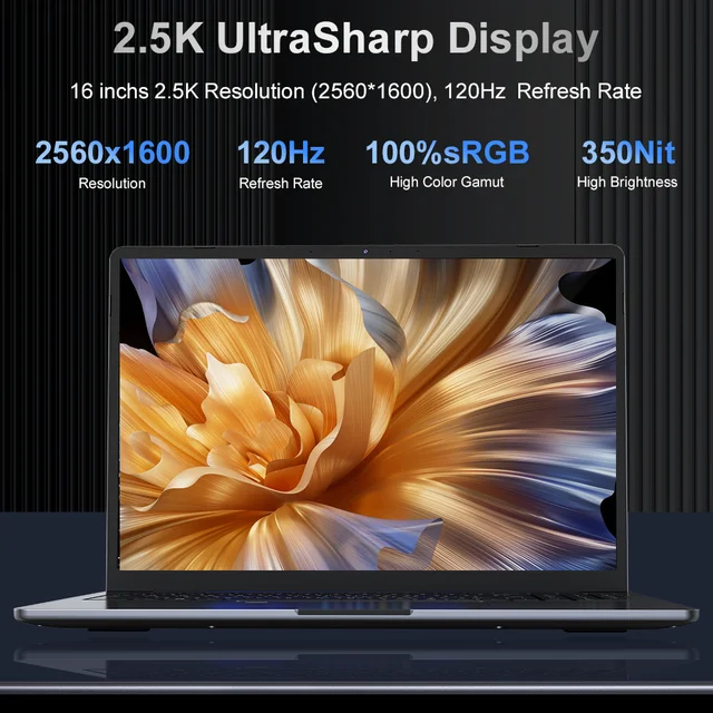 Ninkear N16 Pro 16 Inch Laptop Intel Core i7-12700H 16GB RAM 1TB SSD 2.5K 120Hz 100% sRGB Windows 11 Iris Xe WiFi 6 65W PD Fast Charge Fingerprint Laptop 3 Ninkear N16 Pro 16 Inch Laptop Intel Core i7-12700H 16GB RAM 1TB SSD 2.5K 120Hz 100% sRGB Windows 11 Iris Xe WiFi 6 65W PD Fast Charge Fingerprint Laptop 3