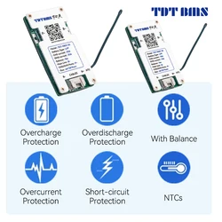 TDT BMS  Li-ion Lifepo4 3S 4S 12v With Balance  5a 10a 15a 20a 25a 30a Protection Board For Lithium Battery Pack