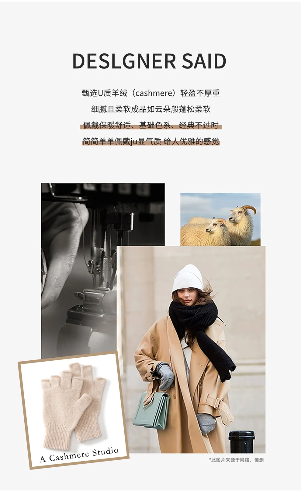 High Quality 100% Pure Cashmere Half Finger Gloves Women Soft Warm With Fourchettes Knitted Gloves For Driving Outdoor Sports