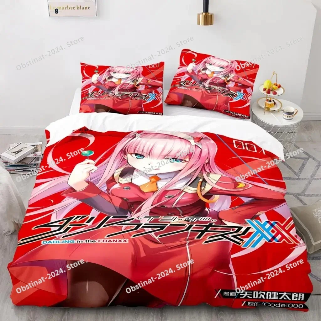 

Darling In The Franxx Bedding Set Bedspread Single Twin Full Queen King Size Bed Set Aldult Kid Bedroom Duvetcover Sets
