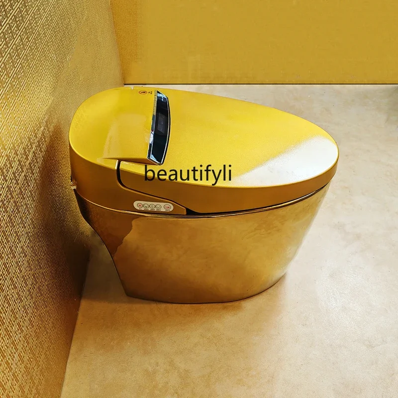 

Household gold smart toilet automatic flip integrated no water pressure limit, toilet bathroom