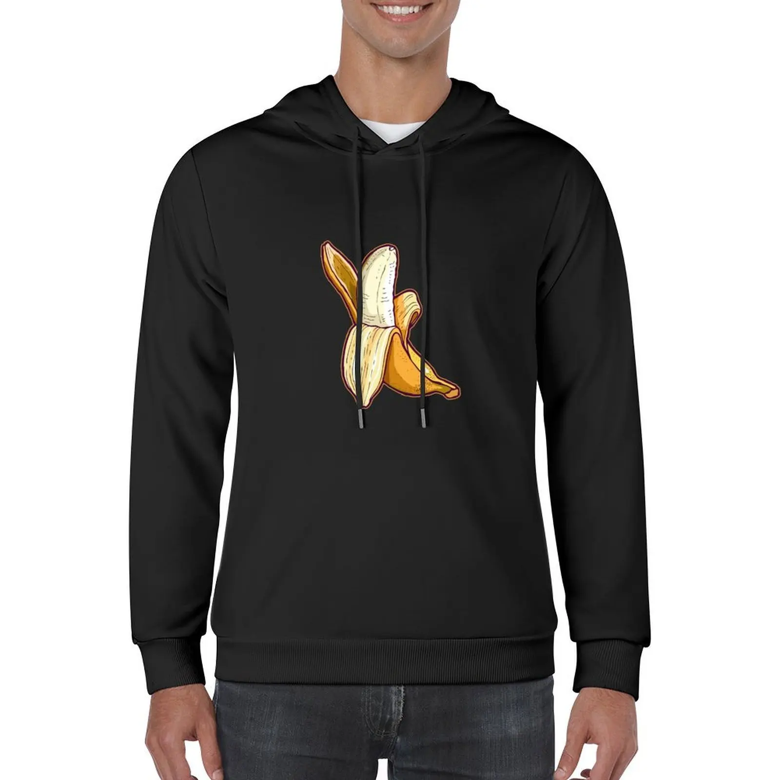 Yellow banana dream. Hoodie hooded shirt male clothes autumn mens clothes mens hoodies