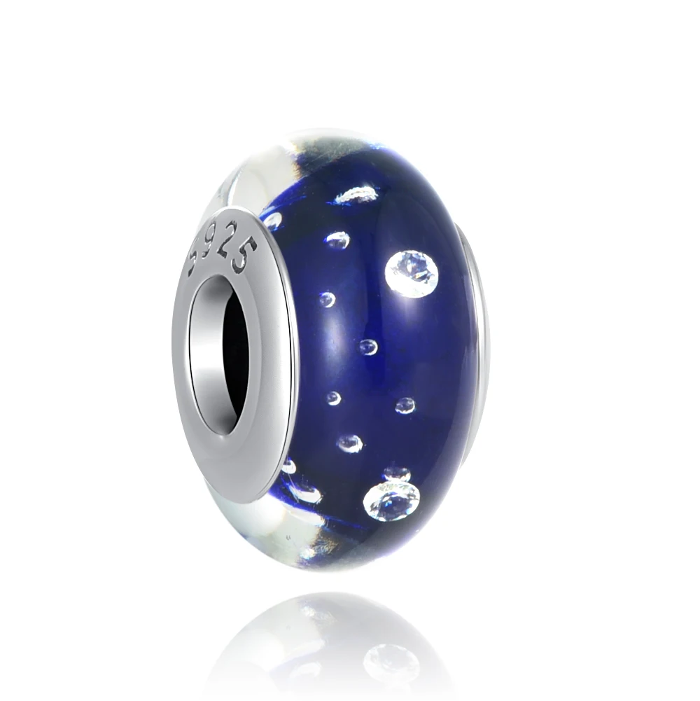 2024 New 925 Sterling Silver Blue Series Sparkling Zircon Charms Beads Fit Original Pendant Bracelet DIY Fashion Woman Jewelry