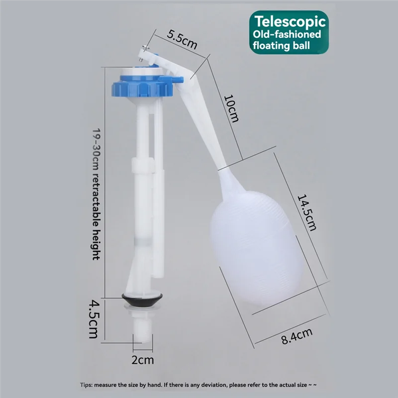 A47U كرات خزان المرحاض من النوع القديم القابل للتعديل مع صمام مدخل G1/2 كرة تعويم للتحكم في مستوى المياه ملحقات المرحاض #2