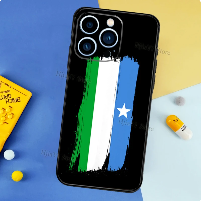 Puntland State Somali Flag Case For iPhone 11 14 15 16 Plus Soft Phone Cover For iPhone XR X XS 12 13 Pro MAX Mini