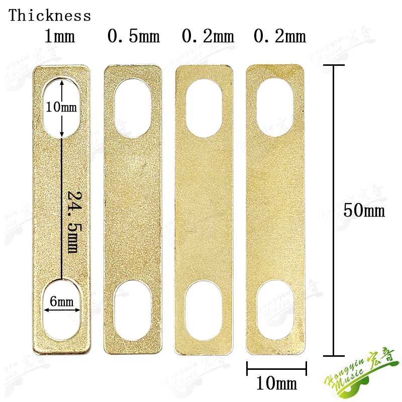 Guitar neck shim heightening metal gasket connecting plate Square neck body connecting steel plate heightening gasket parts