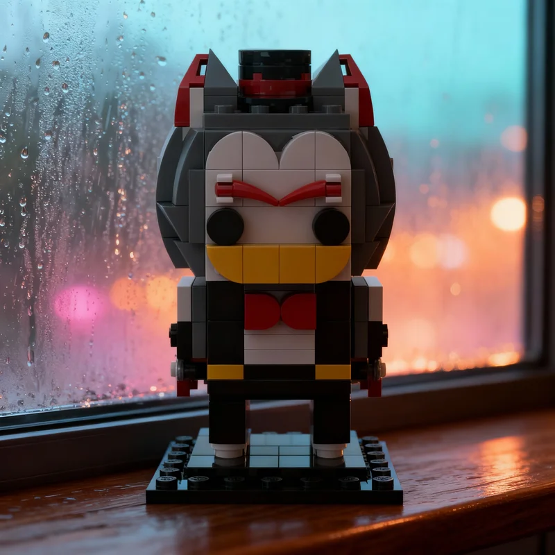 

160pcs MOC Of Husk From Hazbin Hotel Brickheadz Model Building Blocks Toy Gift Creative Display Collectible Desk Premium Adult