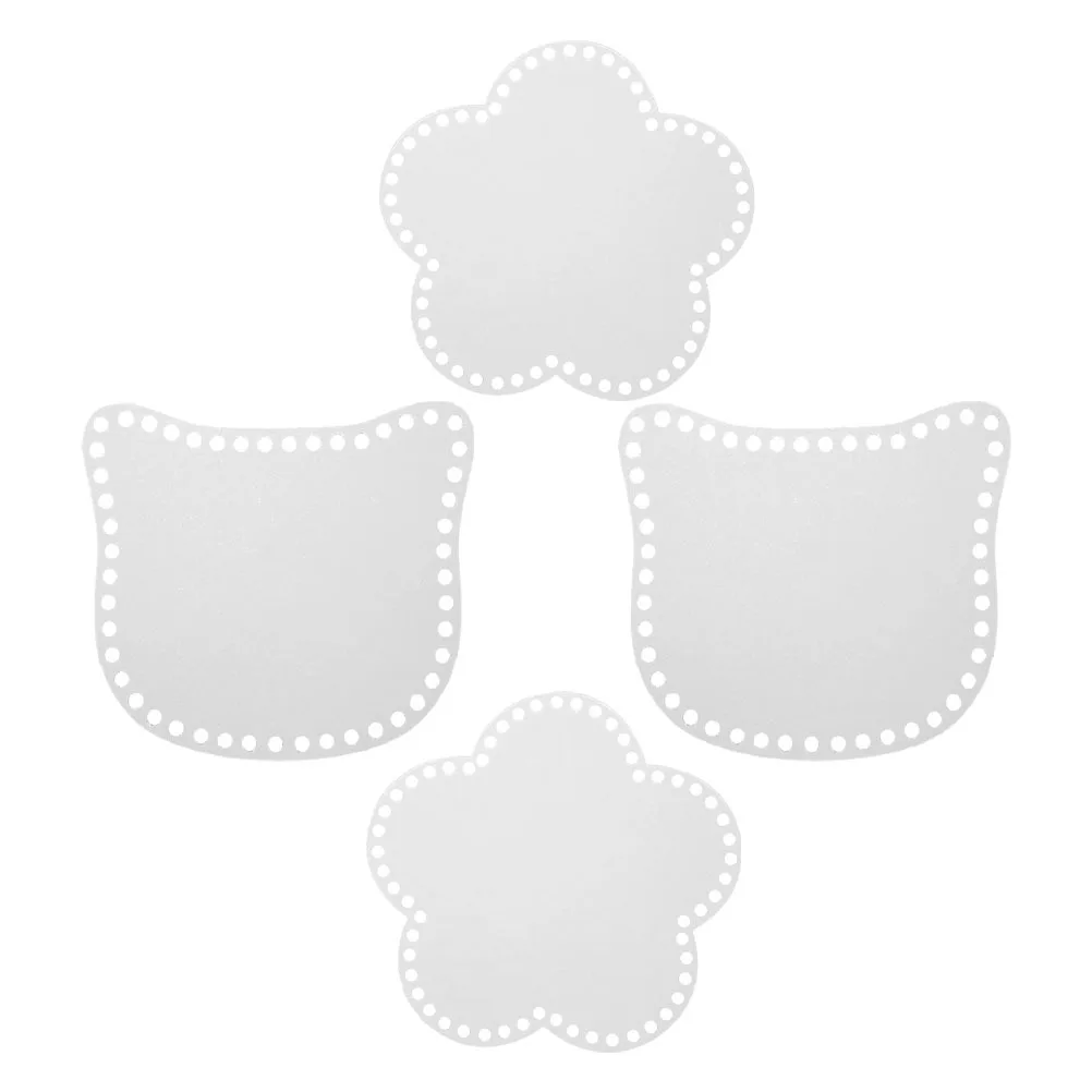 4 قطعة حقيبة يد المشكل القط مريحة قاعدة المجلس أنماط زهرة DIY بها بنفسك حقيبة كروشيه قوالب سفلية صياغة قاعدة المجلس