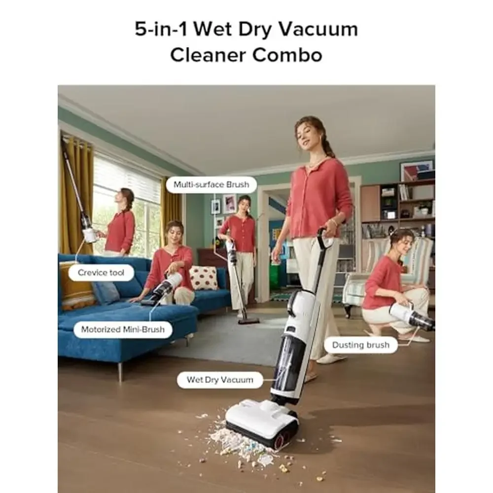 Dyad Pro Combo 5-in-1 Cordless Vacuum 17000Pa Suction Multi-Surface Clean Vanquish Wet/Dry Messes Smart DirTect Sensor Tech