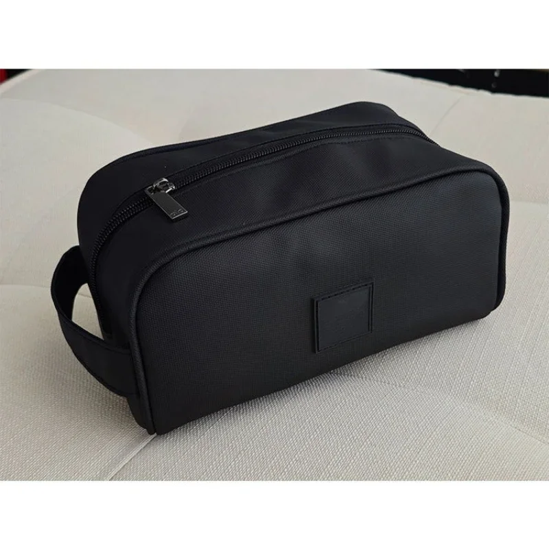 Yoga Makeup Bag com logotipo completo, bolsa portátil feminina, preto, impermeável, armazenamento do telefone, exercício