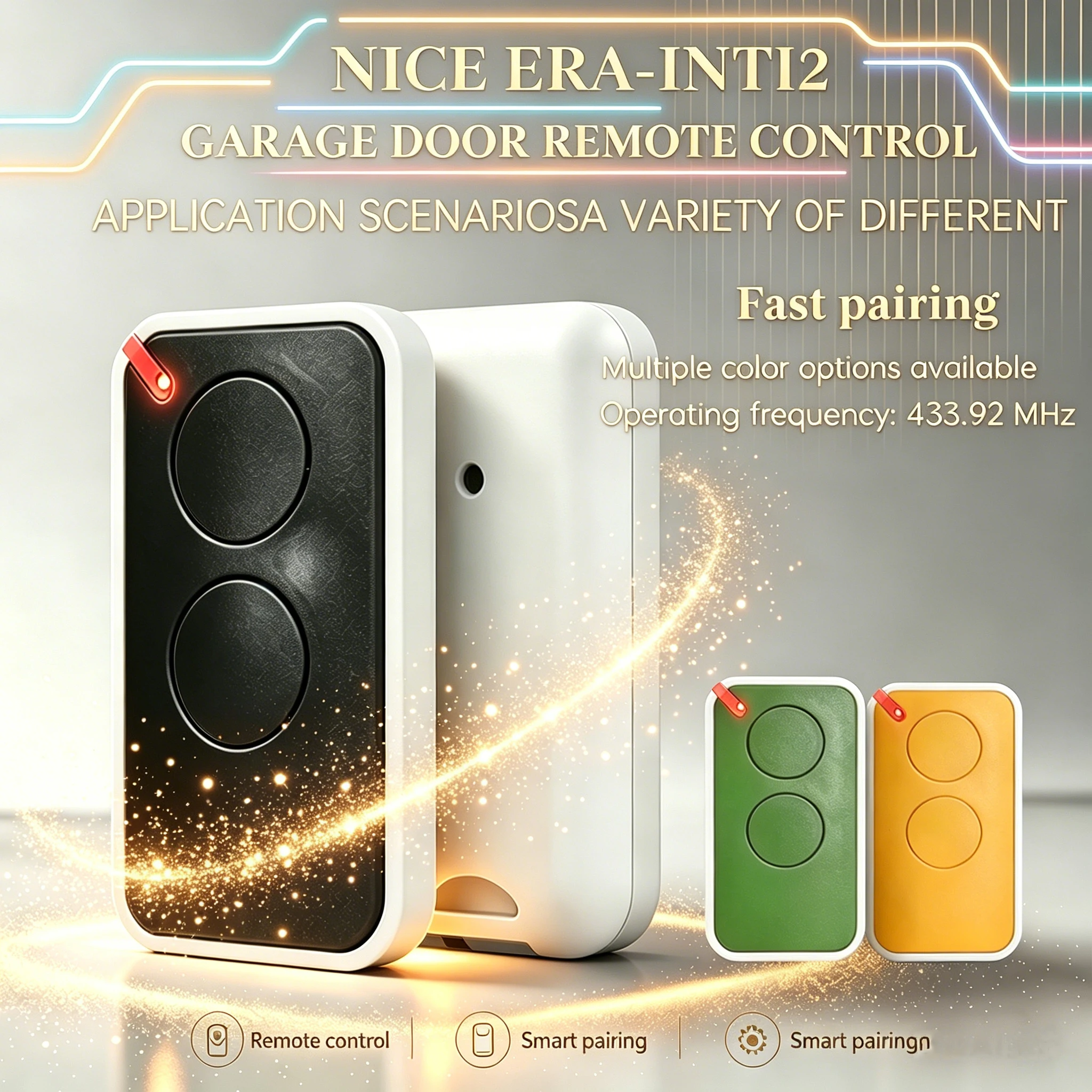 

Compatible for NICE INTI Transmitter 433.92MHz INTI1 INTI2 INTI1Y INTI2Y INTI1L INTI2L INTI1R Garage Door Remote Control