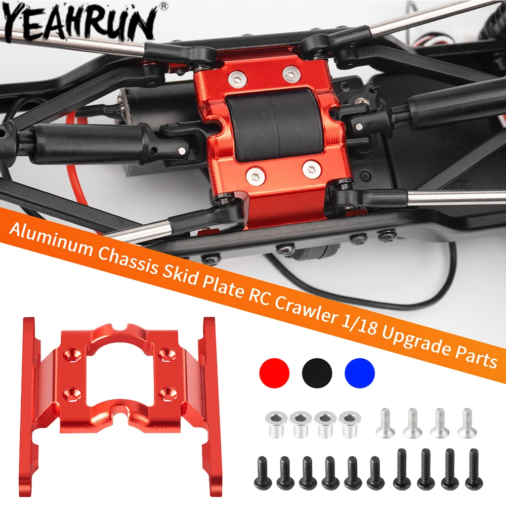 

YEAHRUN Центральная защитная пластина шасси из алюминиевого сплава для 1/18 RC Crawler FMS LC80, обновленные детали