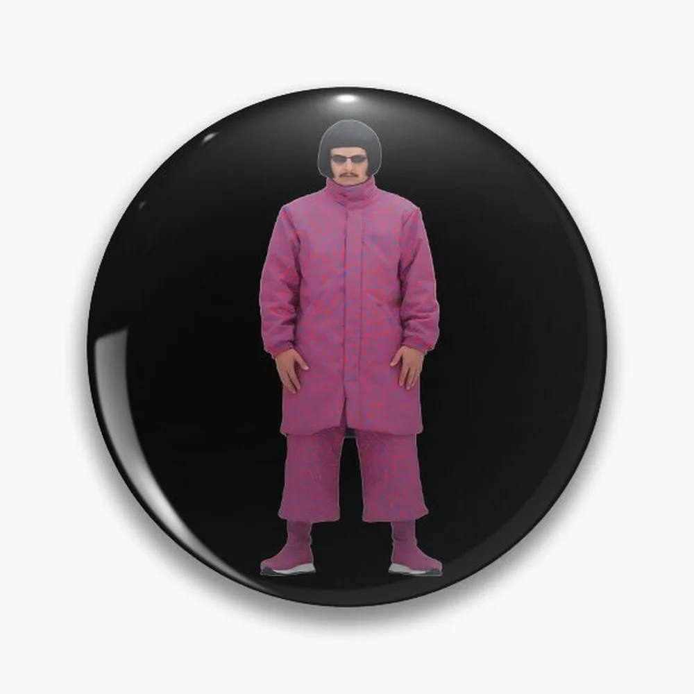 Oliver Tree Pin Holographic Star Heart Pin Brooches Laminated Button Fashion Accessory