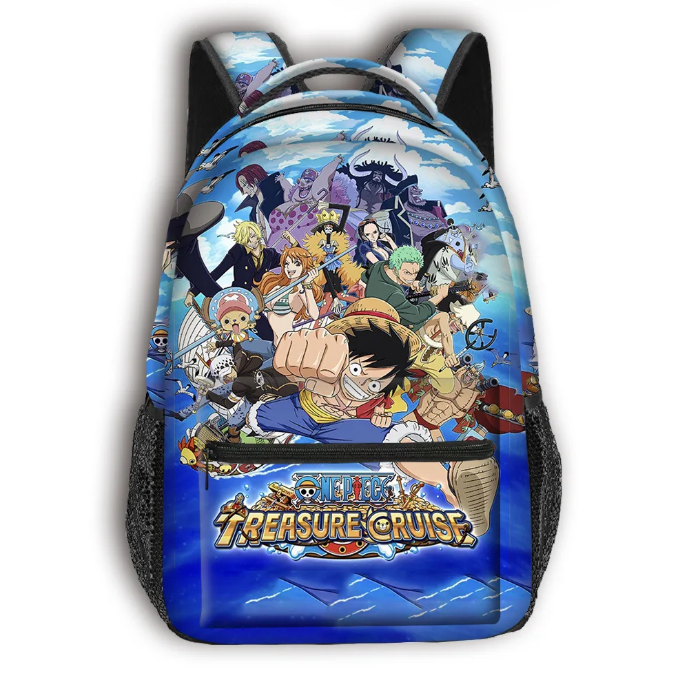 

One Piece Luffy Zoro Anime Backpack Large Capacity Cartoon Trendy School Bag for Kids Teens College Students