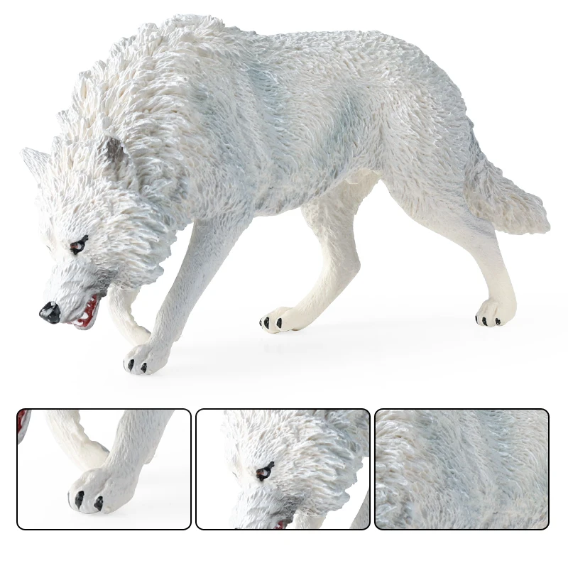 Oenux Big Size Savage Wild Beast Animals Wolf Wolves Model Action Figures Collection Solid PVC High Quality Home decor Toy Gift