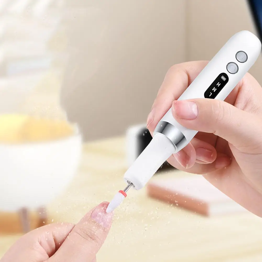 Lucidatore elettrico per unghie Trapano professionale per unghie Rettifica Art Manicure Rimozione della pelle Macchina File Levigatura Penna Lucidatura Morta I1P1
