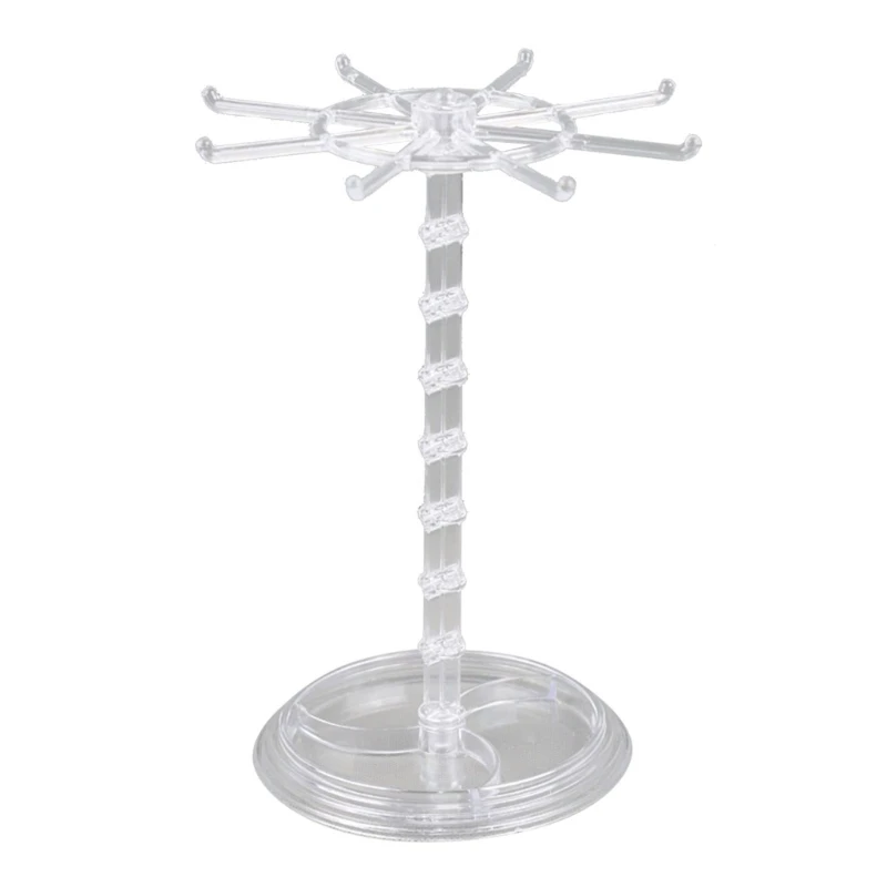 Plastic Sieraden Roterende Sieraden Display Stand Draaiende Ketting Opbergrek voor Oorbellen Horloge Showcase C1FC