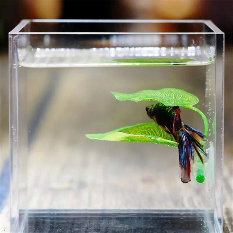 Betta Fish Rest Aquarium Leaf Plants Decoration Spawning Ornamental Plant Betta Fish Play Hide Leaf Hammock