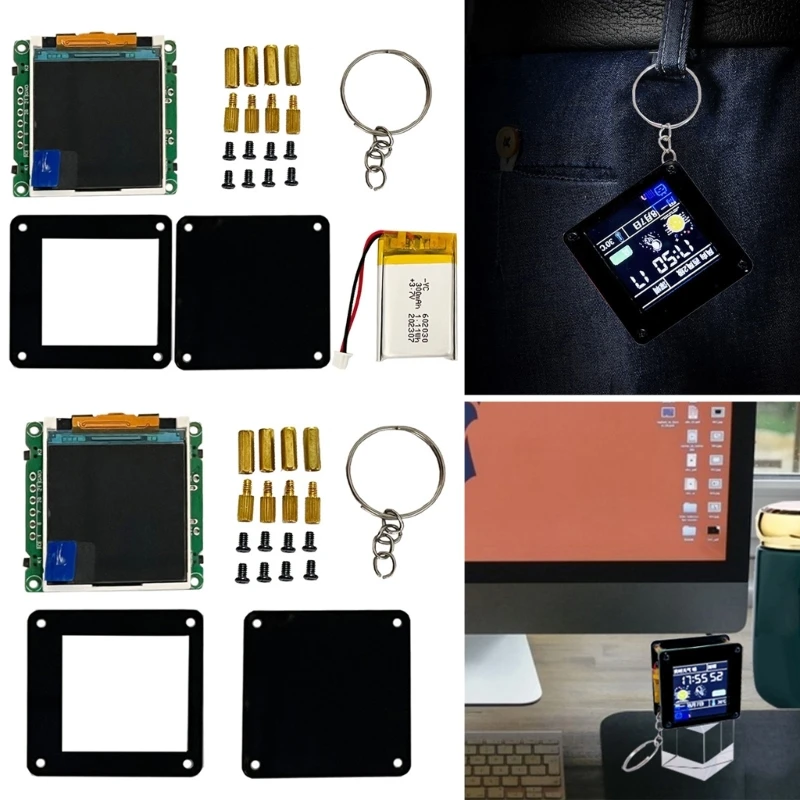 Enhanced Connectivities 1.44inch LCD Display ESP32  Board Small Pendant