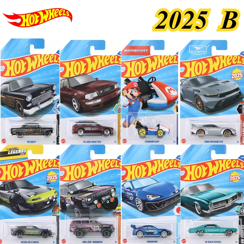 2025B Original Hot Wheels Car Boys Toy 1/64 Diecast Let's Race Mazda MX-5 Audi Avant DMC Delorean Ford Mustang Jeep Subaru Buick