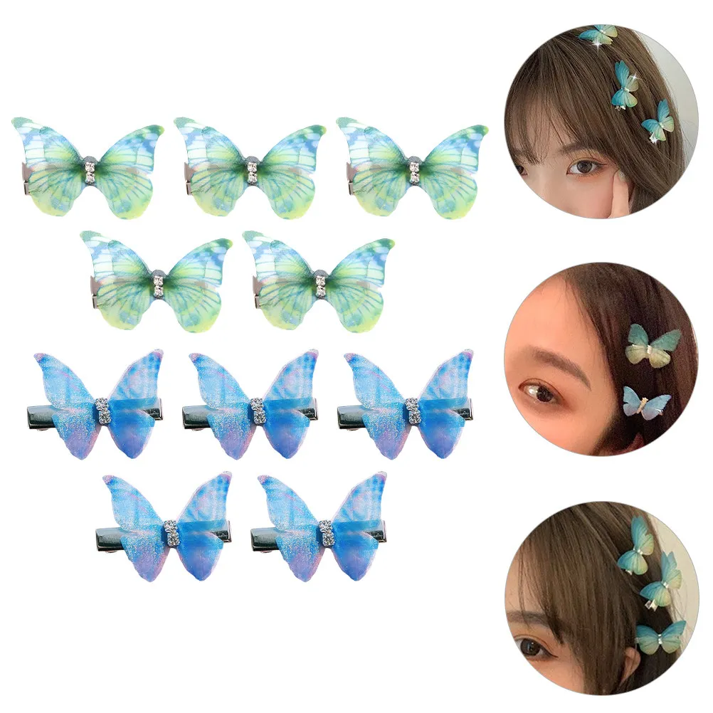 

10Pcs Fashion Butterfly Hairpin Premium Exquisite Elegant Hair Clip for Women Daily Use Party Banquet Wedding Stylish Hair