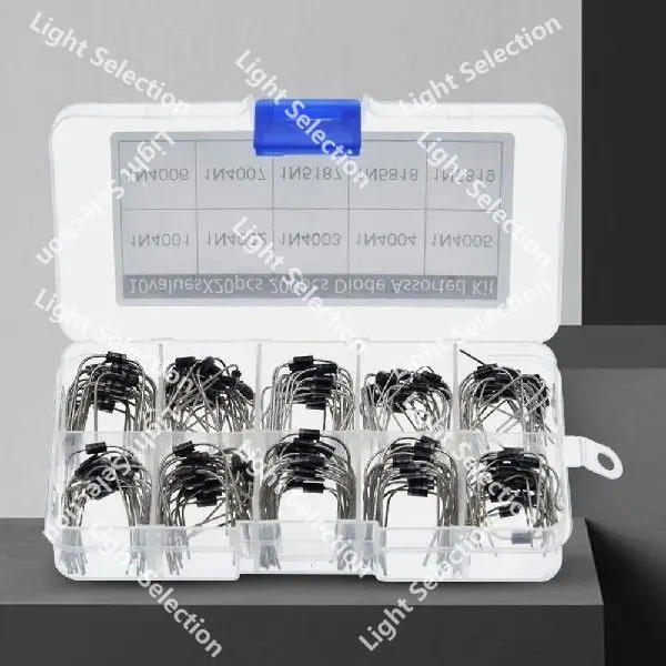 

200Pcs Rectifier Diode Assorted Kit 1N4001 1N4002 1N4003 10
