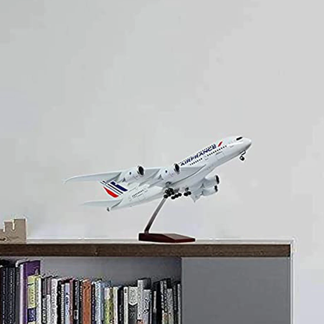 Imagem -04 - Avião Modelo Grande com Luz Led Airbus A380 Air Modelos França Avião Aviões Diecast Coleção ou Presente 1:160 Escala