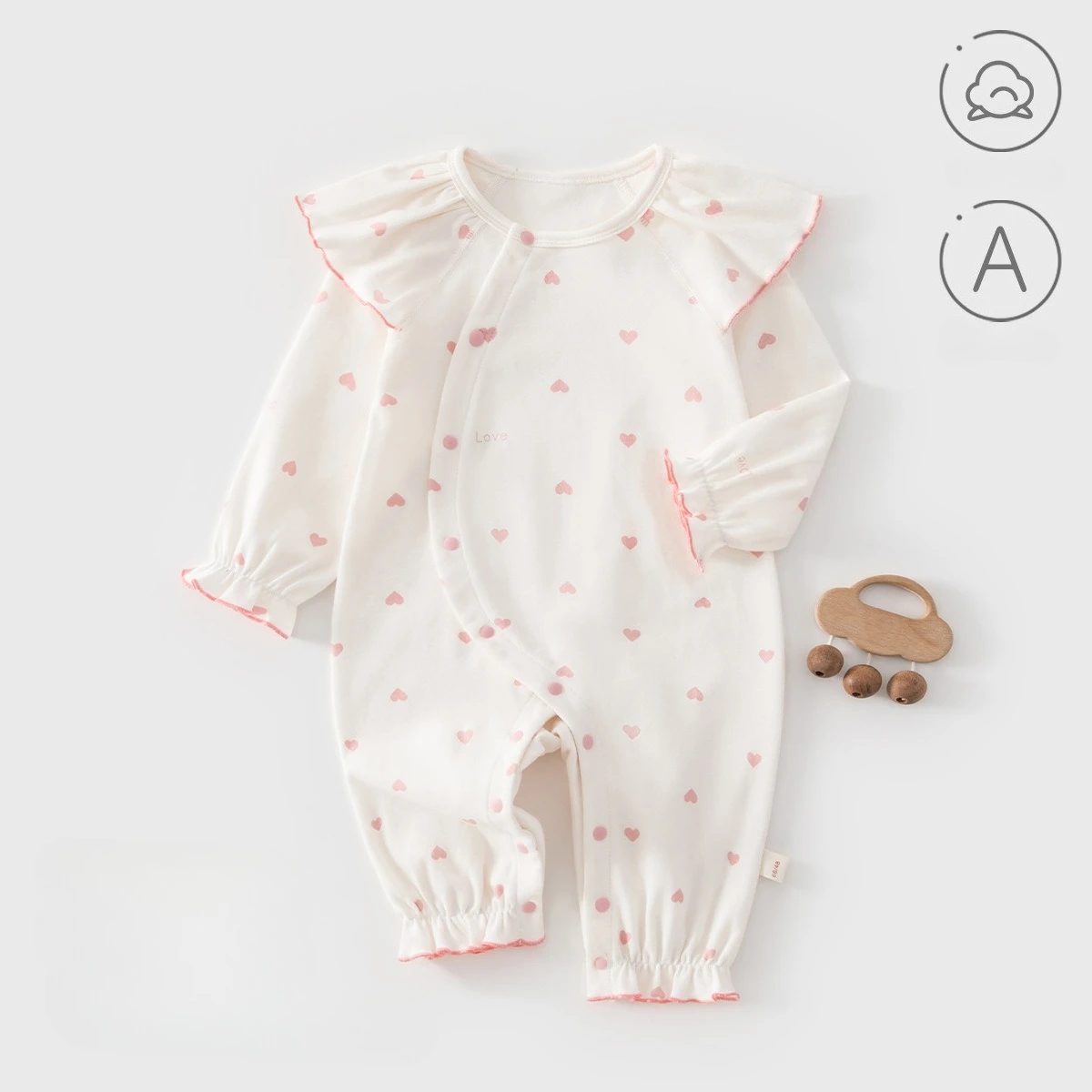 Baby Girl Romper 100% Cotton Seamless Long Sleeve Newborn Infant Pajamas Home Wear Soft Skin-friendly All Seasons Outfits 0-24M