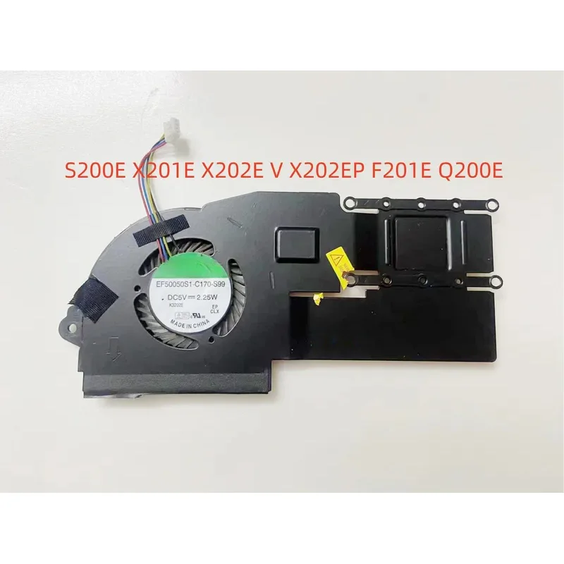 CPU Cooling Heatsink Fan for ASUS VivoBook S200E X201E X202E V X202EP F201E Q200E I EF50050S1-C170-S99 NSE Radiator.