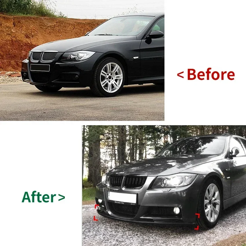 For Bmw 3 Series E90 E91 M-Tech 2005-2008 Sedan 4 Door 320i 330i Auto Parts Car Front Bumper Lip Splitter Body Kits Accessories