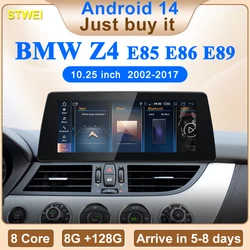 STWEI ID8 10.25inch Android 14 Wireless CarPlay AUTO For BMW Z4 E85 E86 E89 CIC NBT Car Multimedia Video Players GPS Bluetooth