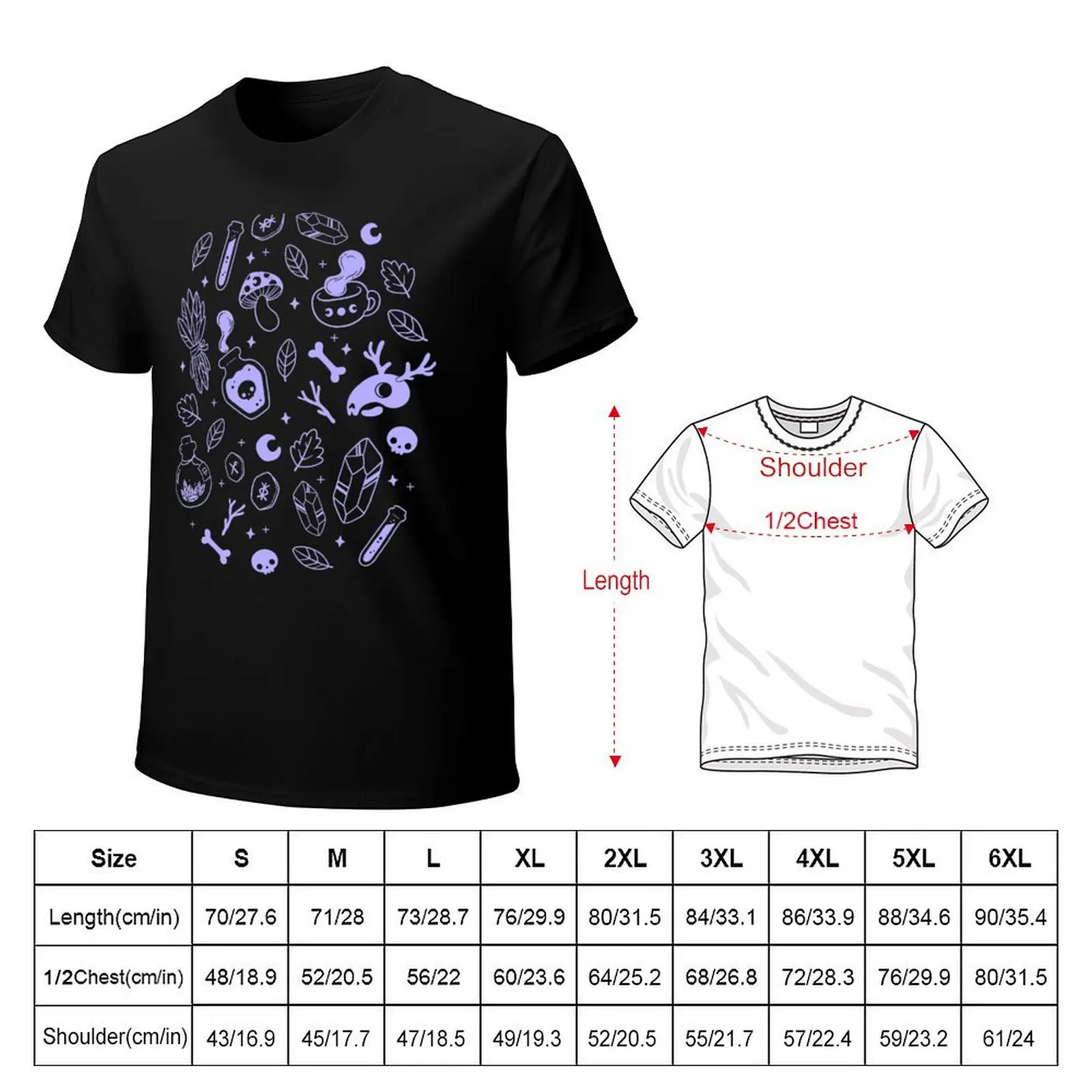 Witchy Ingredients // Black and Purple Nikury T-Shirt t shirts for man slim fit T-Shirt