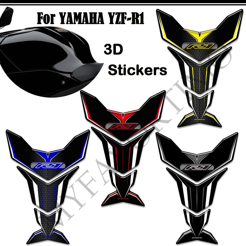 

Motorcycle For YAMAHA YZF-R1 YZF R1 YZFR1 Tank Pad Gas Fuel Oil Kit Knee Protector Fairing Fender Stickers Decals