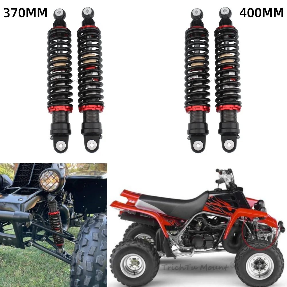 

370mm 400mm Front Rear Suspension Spring Adjustable Air Shock Absorbers For Go Kart Yamaha YFZ Honda TRX Dirt Bike UTV ATV Quad