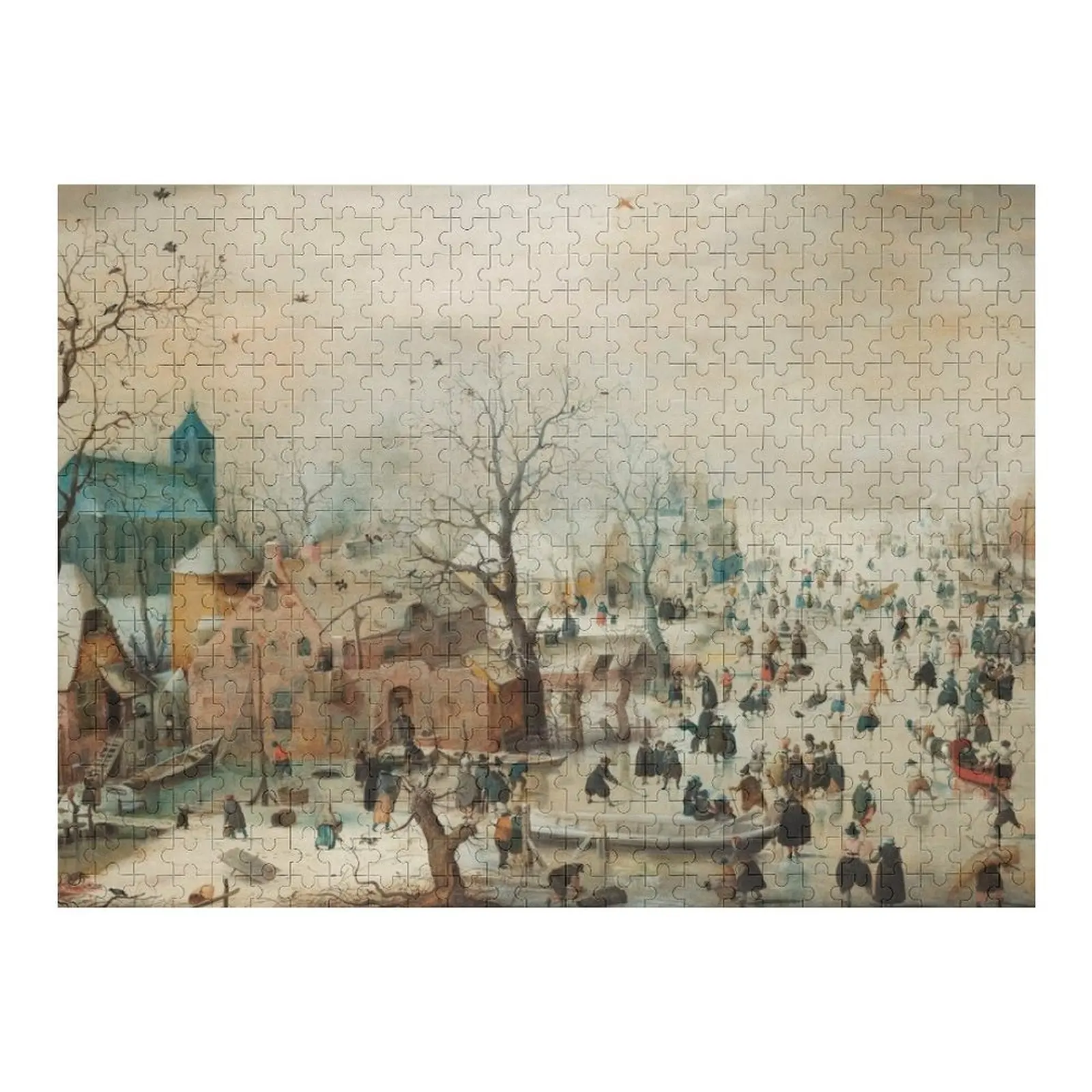 

Праздничное катание на коньках Rijks Museum Collection Jigsaw Puzzle Персонализированная детская игрушка Деревянная головоломка для взрослых
