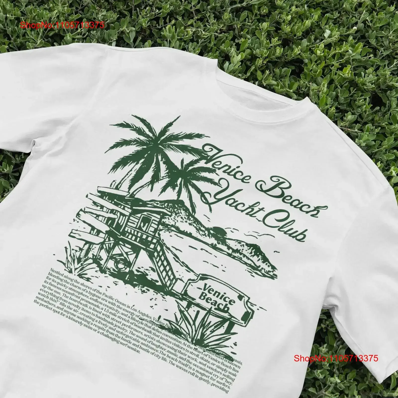 Venice Beach Yacht Club T Shirt Aloha Retro Summer Vintage Hawaiian Aesthetic Surf vintage Washed Slightly