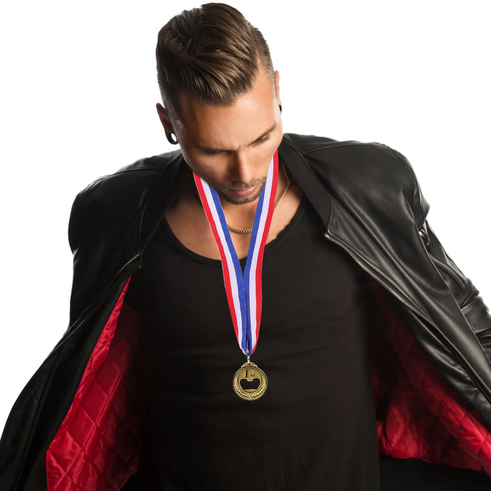 3 قطعة فتاحة البيرة ميدالية الإبداعية فتاحة جرة على شكل ميدالية لحفلات النادلين تنافسية الروح تعزيز الملحقات #6